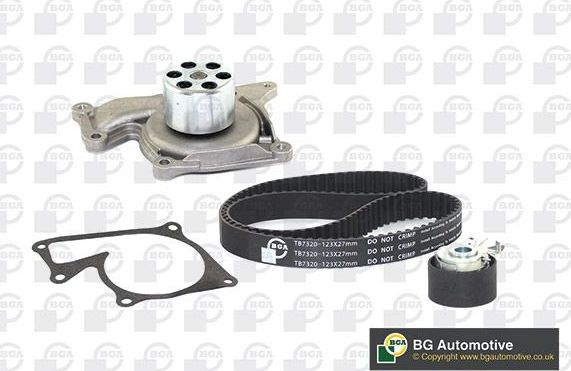 Помпа (водяной насос) с комплектом ремня ГРМ BGA. Артикул TB7320CPK-2