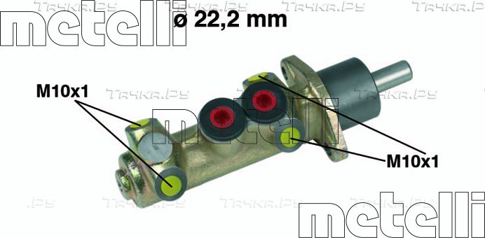 Тормозной цилиндр главный Metelli для Lancia Dedra 1990-1999. Артикул 05-0208