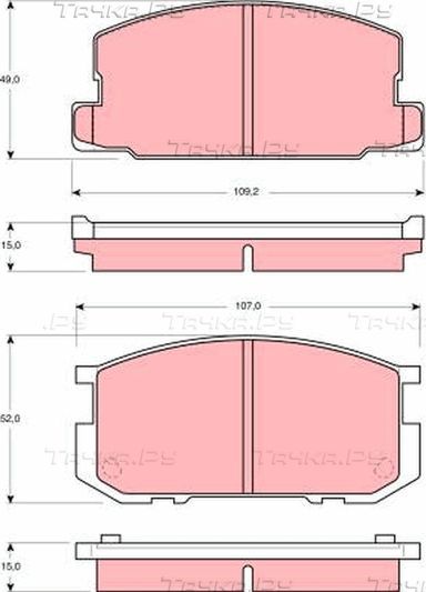 Тормозные колодки TRW. Артикул GDB954