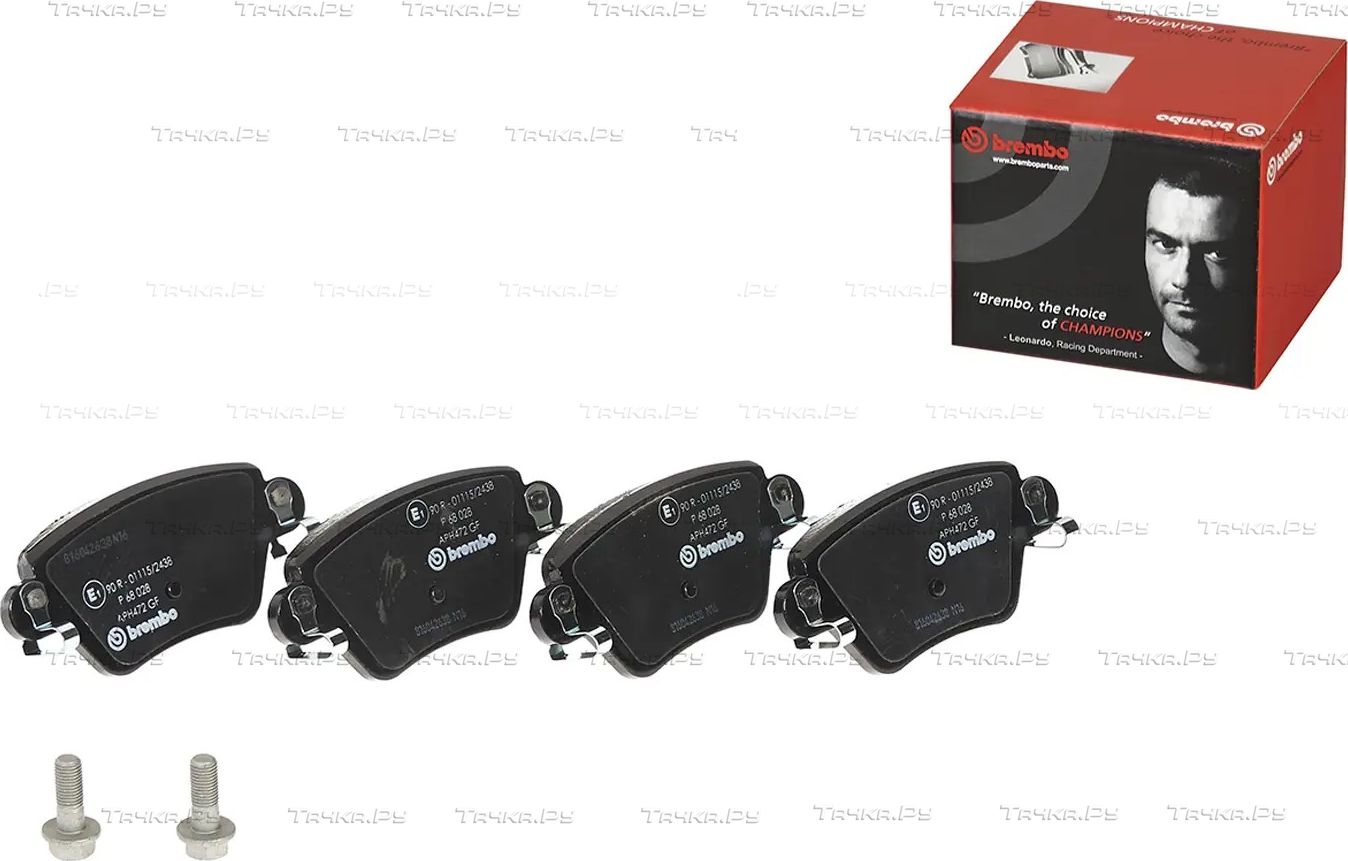Тормозные колодки Brembo PRIME LINE задние для Renault Kangoo I 2001-2009. Артикул P 68 028