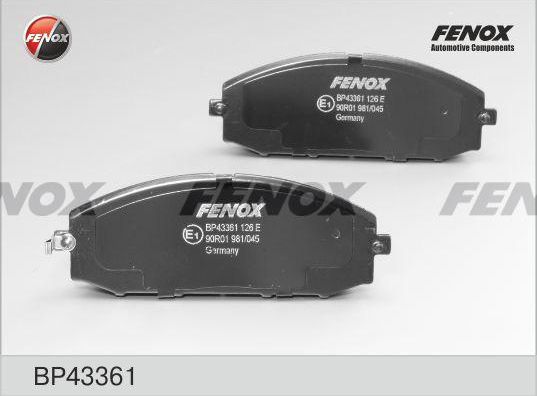 Тормозные колодки Fenox. Артикул BP43361