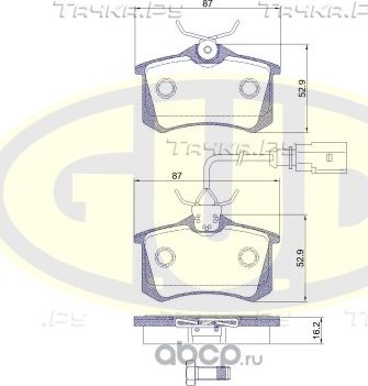 Тормозные колодки G.U.D.. Артикул GBP026351