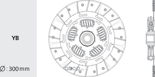 Диск сцепления MITSUBISHI FK (79-) (300мм) VALEO PHC. Артикул MB37