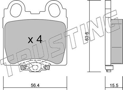 Тормозные колодки Trusting задние для Lexus IS I 1999-2005. Артикул 774.0