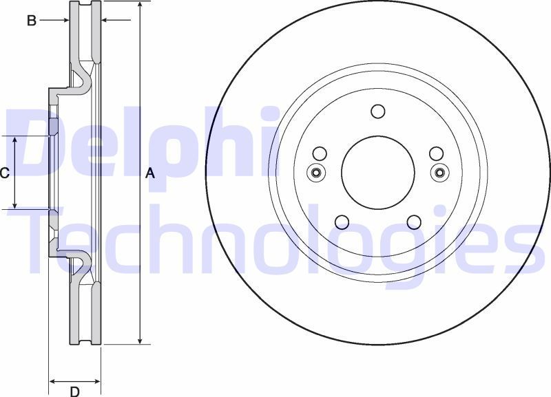 Тормозной диск Delphi. Артикул BG4683C