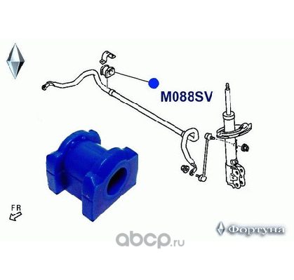 Втулка стабилизатора передней подвески =22 (Фортуна). Артикул M088SV