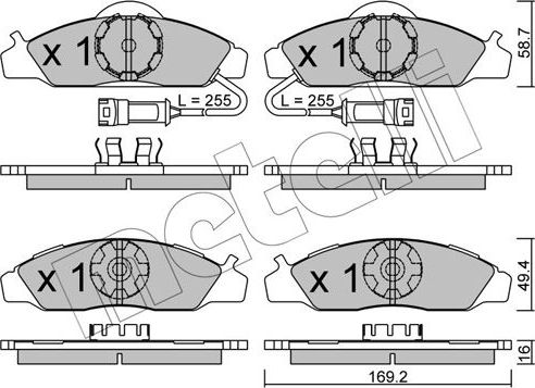 Тормозные колодки Metelli. Артикул 22-0368-0