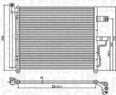 Радиатор кондиционера (конденсатор) Magneti Marelli. Артикул 350203954000