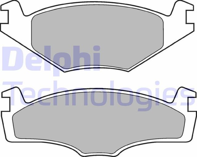 Тормозные колодки Delphi (Low-Metallic) передние для SEAT Inca I 1995-2003. Артикул LP421