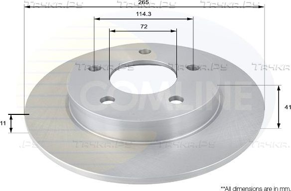 Тормозной диск Comline задний для Mazda 3 II (BL) 2008-2014. Артикул ADC0448