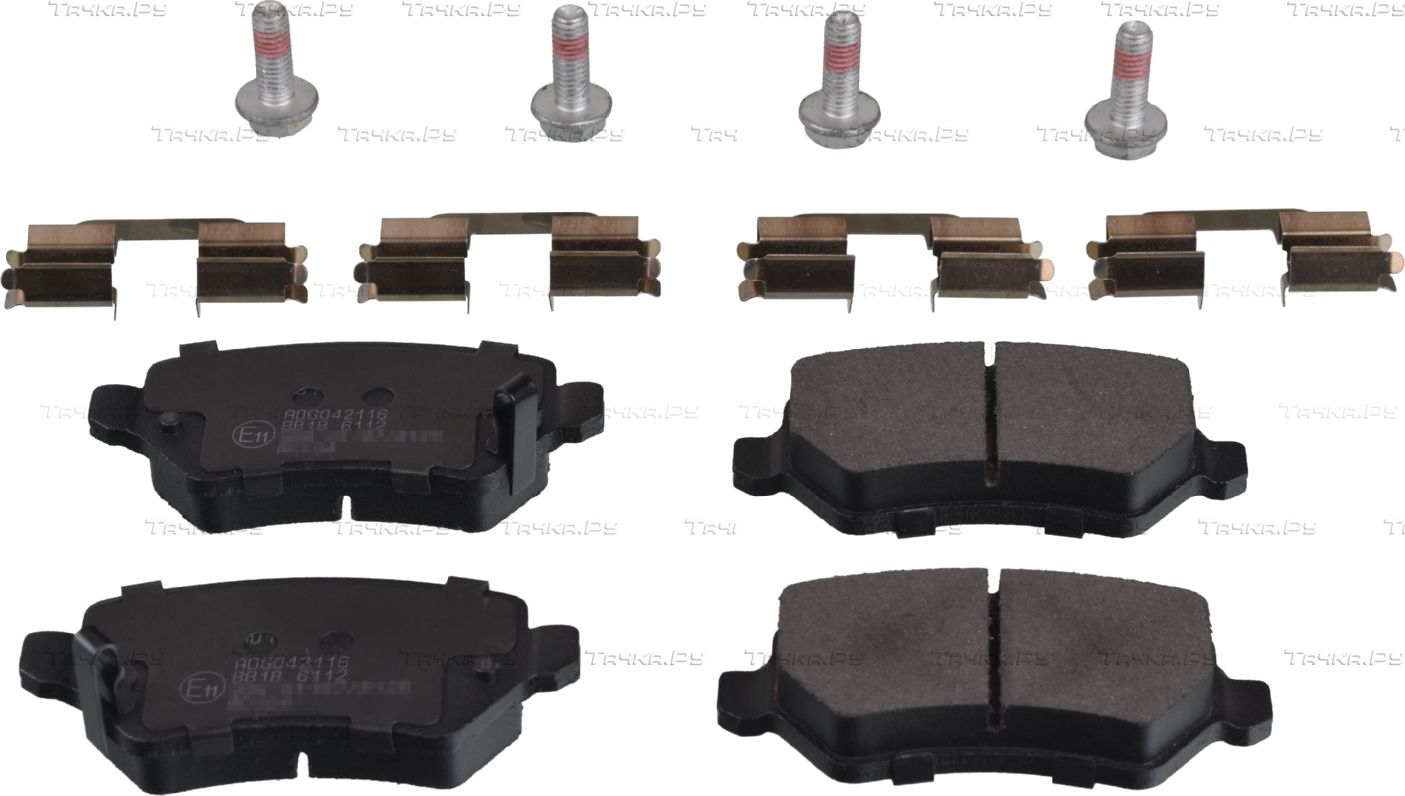 Тормозные колодки Blue Print задние для Opel Corsa D 2006-2014. Артикул ADG042116