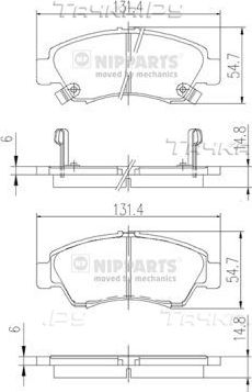Тормозные колодки Nipparts. Артикул J3604034