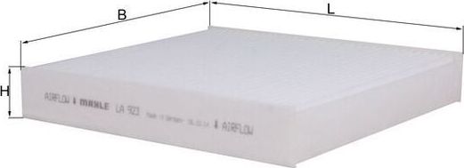 Салонный фильтр Mahle для Renault Kaptur I 2016-2026. Артикул LA 923