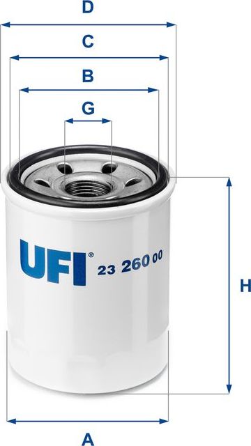 Масляный фильтр UFI. Артикул 23.260.00