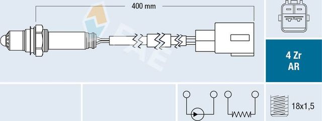 Лямбда-зонд (кислородный датчик) FAE. Артикул 75617