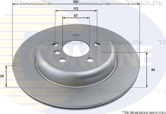Тормозной диск Comline Comline задний правый для BMW 7 VI (G11/G12) 2016-2019. Артикул ADC5034VR