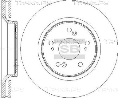 Тормозной диск Sangsin Hi-Q передний для Honda CR-V III 2006-2012. Артикул SD4120