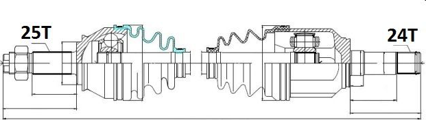Полуось (привод в сборе, приводной вал) NTY. Артикул NPW-FT-016
