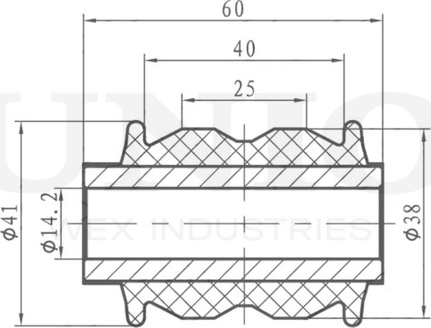 Сайлентблок рычага подвески (Unio). Артикул RMP-20244