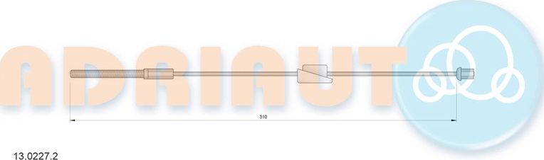 Трос ручника (тросик ручного тормоза) Adriauto. Артикул 13.0227.2