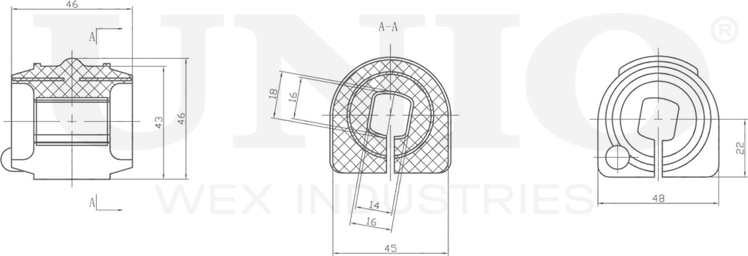 Втулка стабилизатора (Unio). Артикул RMP-10051