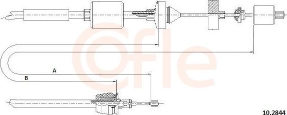 Трос сцепления Cofle для Renault Clio II 1998-2013. Артикул 10.2844