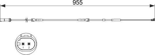 Датчик износа тормозных колодок  Bosch. Артикул 1 987 473 511