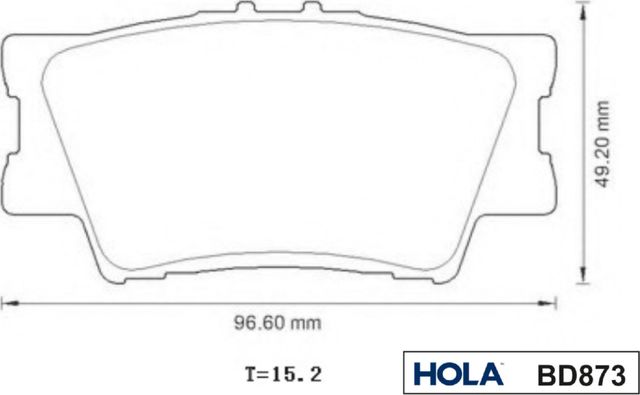 Тормозные колодки HOLA задние для Lexus ES V 2006-2012. Артикул BD873