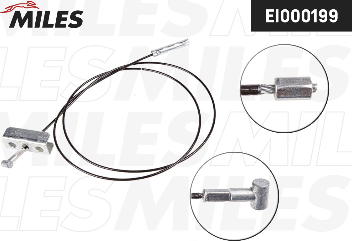 Трос ручника (тросик ручного тормоза) Miles. Артикул EI000199