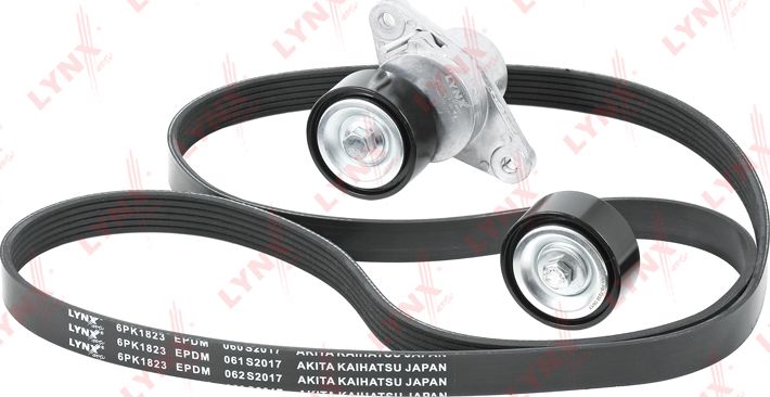 Приводной ремень поликлиновой с роликами (комплект) LYNXauto. Артикул PK-5006