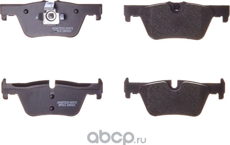 Колодки тормозные дисковые Avantech (противоскрипная пластина в компл.). Артикул AV073