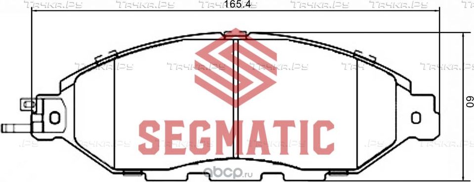 SGBP2628 Колодка торм диск пер Nissan Pathfinder 3.5 2013-, Murano 3.5 2014-Infi (Segmatic) Segmatic. Артикул SGBP2628
