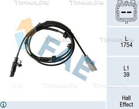 Датчик ABS FAE задний для Citroen C6 2007-2008. Артикул 78517