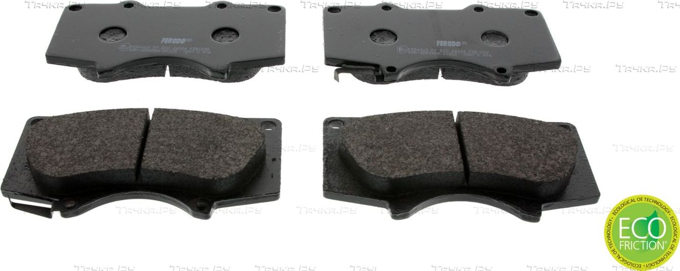 Тормозные колодки Ferodo Premier Eco Friction передние для Toyota Fortuner II 2015-2026. Артикул FDB1698