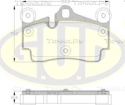Тормозные колодки G.U.D.. Артикул GBP099600
