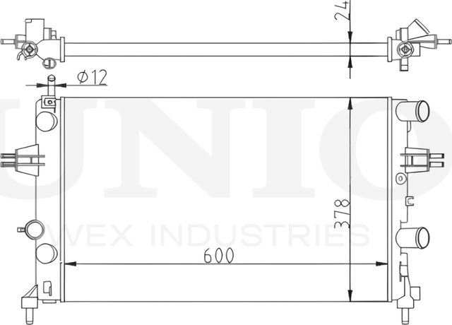 Радиатор двигателя (Unio). Артикул RAD-10072