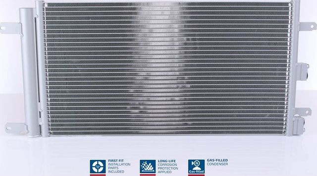 Радиатор кондиционера (конденсатор) Nissens (алюминий) для Fiat Doblo I 2001-2015. Артикул 940061