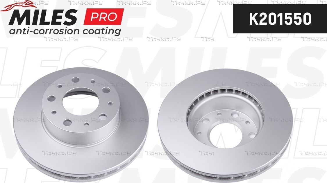 Тормозной диск Miles передний для Peugeot Boxer III 2006-2026. Артикул K201550