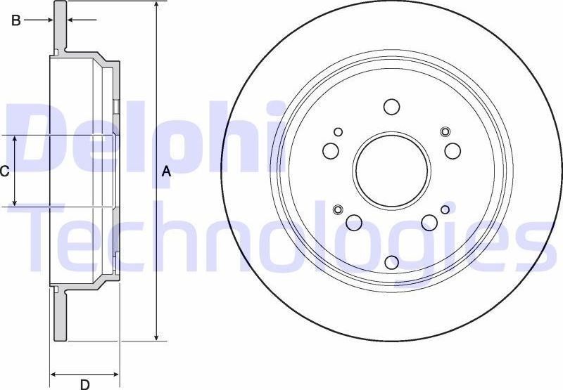 Тормозной диск Delphi. Артикул BG4694C