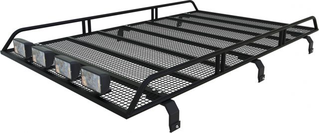 Багажник экспедиционный Podgotoffka 1900х1250х120 с сеткой и креплениями на водостоки для ВАЗ 2121, 2131 (Нива) 5дв. 1976-2026. Артикул PGT-B.64.03