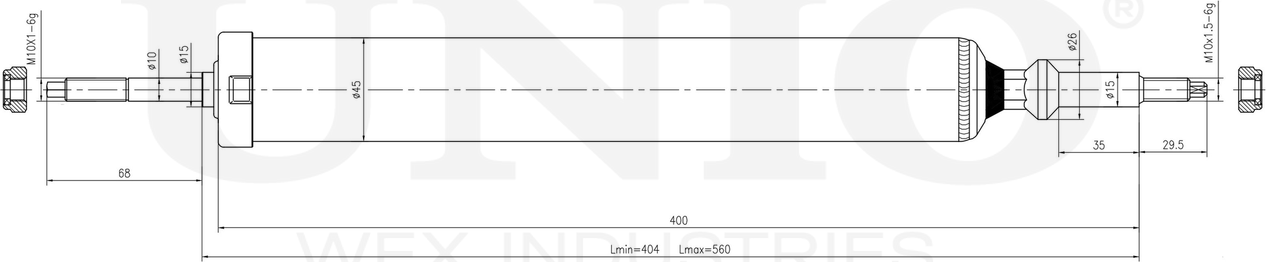 Амортизатор подвески (Unio). Артикул SAB-10426