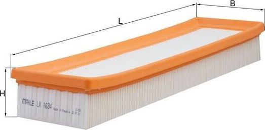 Воздушный фильтр Mahle-Knecht. Артикул LX 1634