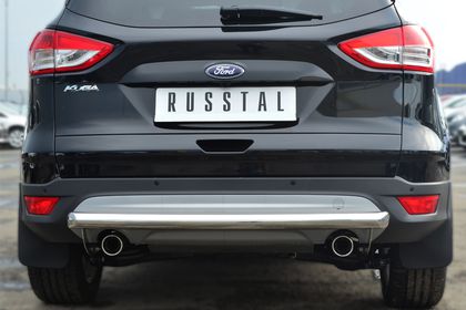 Защита RusStal заднего бампера d63 (дуга) для Ford Kuga II 2013-2016. Артикул FGZ-001383