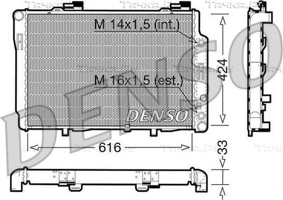 Радиатор охлаждения двигателя Denso (алюминий). Артикул DRM17071