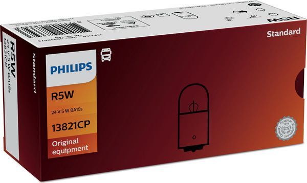 R5W 24V-5W (BA15s) Philips. Артикул 13821CP