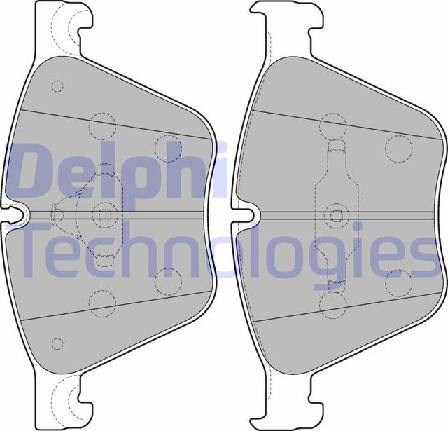 Тормозные колодки Delphi (Low-Metallic). Артикул LP2210