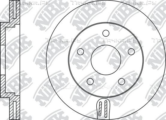 Тормозной диск NiBK передний для Mitsubishi Sigma 1990-1996. Артикул RN1252
