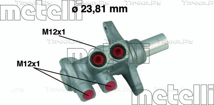 Тормозной цилиндр главный Metelli (алюминий) для Mazda 2 I (DY) 2003-2007. Артикул 05-0639