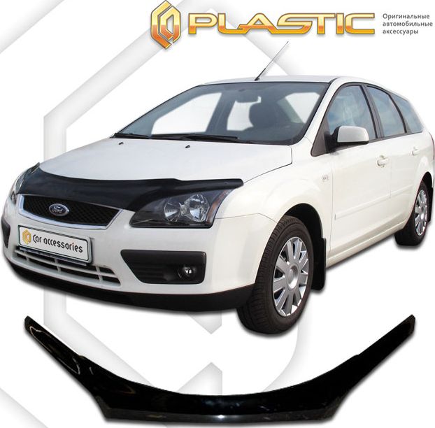 Дефлектор СА Пластик для капота exclusive (Classic черный) Ford Focus II универсал 2005-2008. Артикул 2010060102673