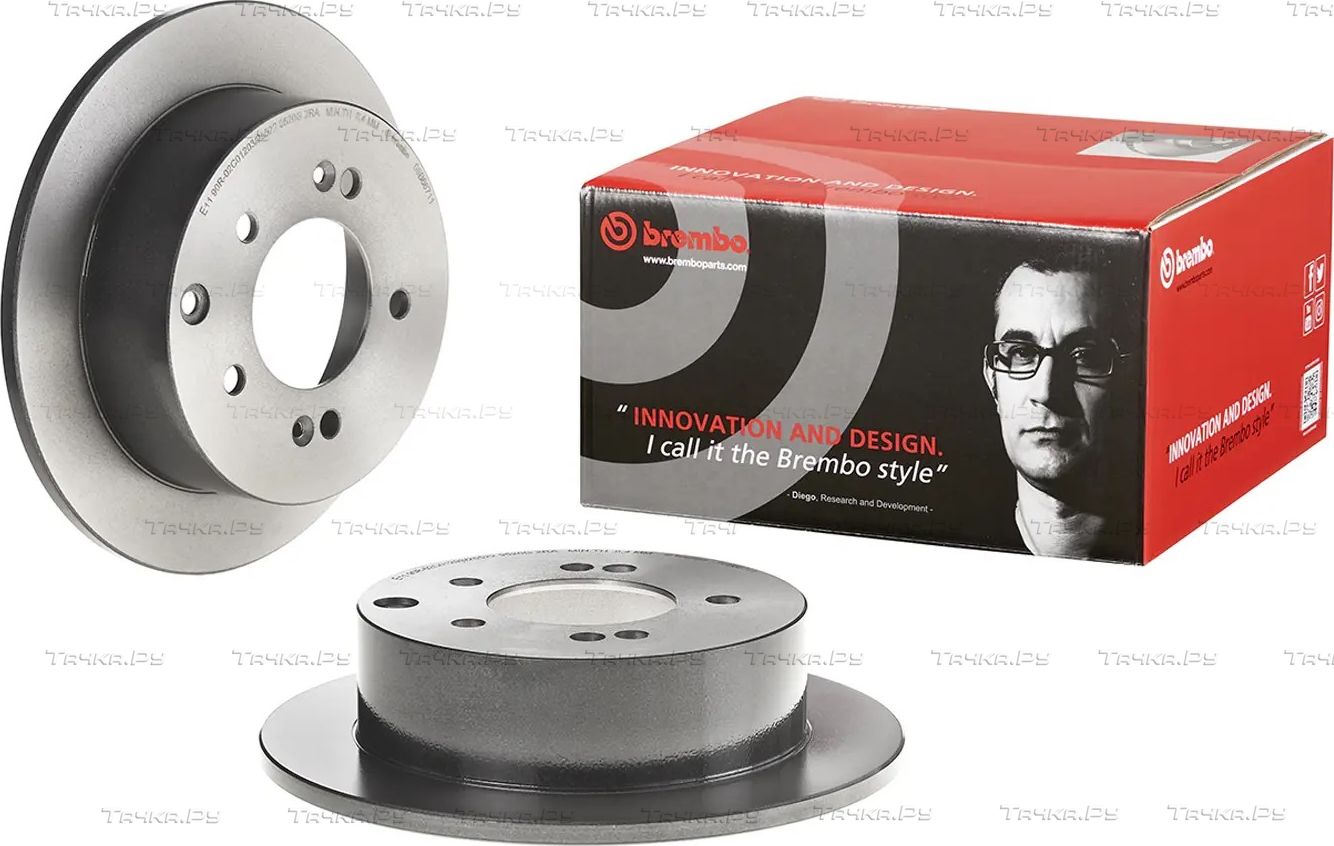 Тормозной диск Brembo UV Coated задний для Kia Cerato III 2013-2026. Артикул 08.B667.11